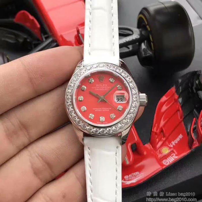 ROLEX勞力士 最新上市 Rolex淑女系列 珍珠貝母錶盤 環繞璀璨鑽石 進口6t51機芯 深度防水 女士腕表  wssb4502